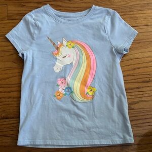 Cat & Jack Light Blue Unicorn Tee